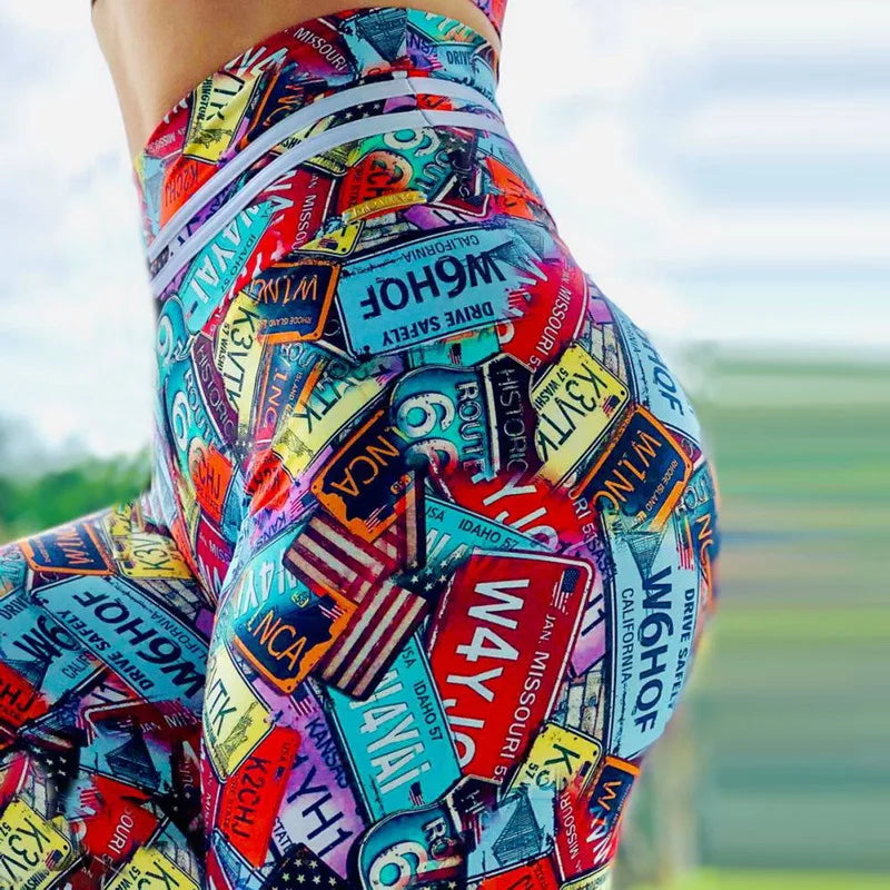 Plus Size Sport Leggings Women High Waist Yoga Pants Fitness Running Seamless Leggings Push Up Workout Training Tight Gymwear