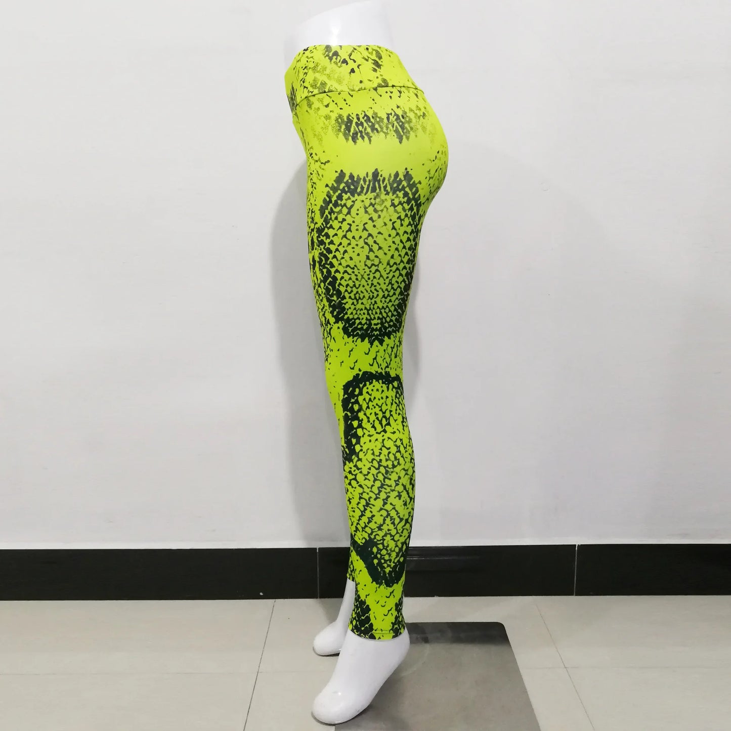 Women Red Serpentine Fitness Leggings Jogging Outdoor Running Sportswear High Waist Pants Casual  Workout Trousers Bottom