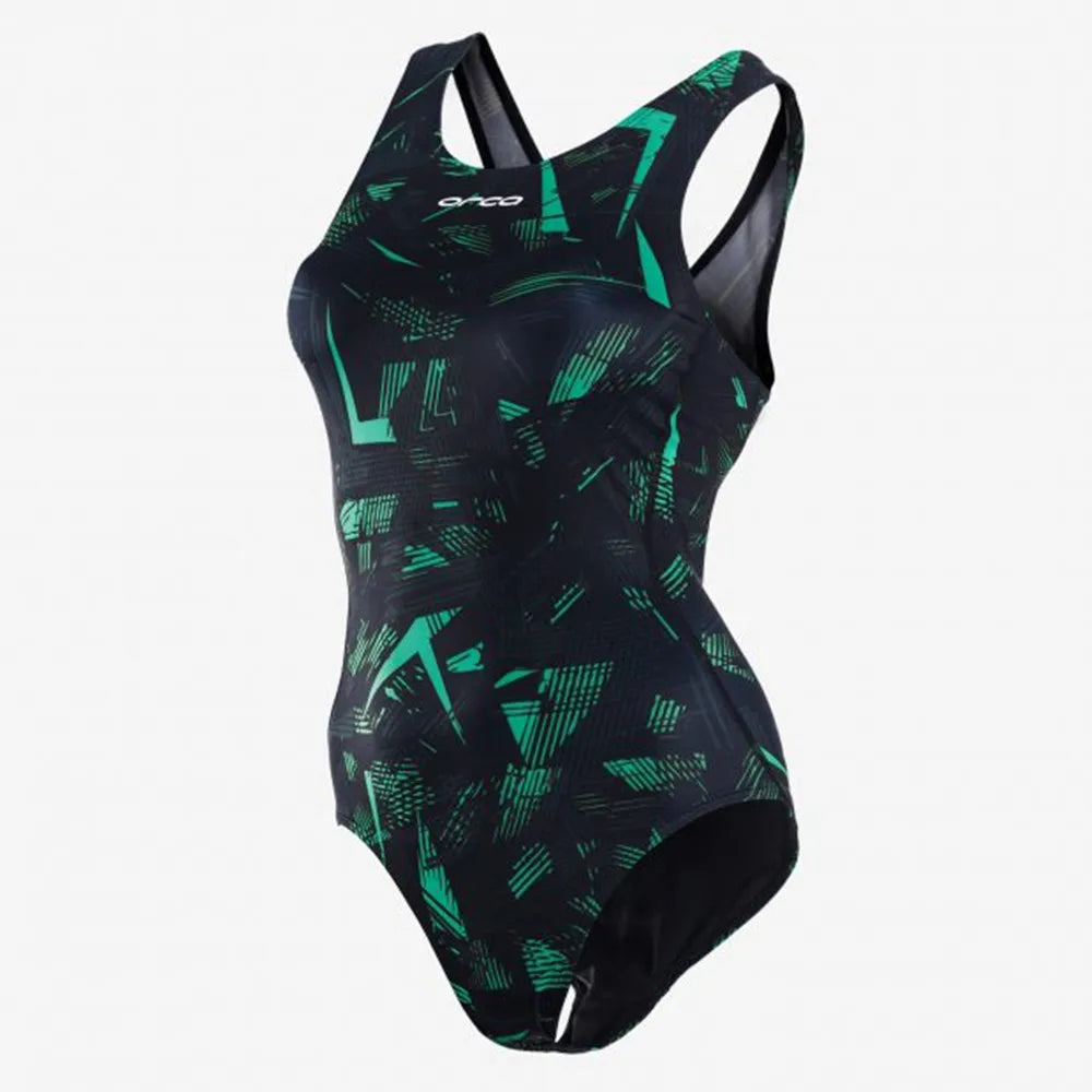 Women's Push-Up One-Piece Swimsuit Criss-Cross Back Beach Bathing Suit Gradient Print Swimwear