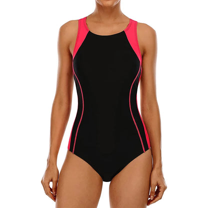 Charmleaks Ladies One Piece Sports Swimsuit Women Sports Swimwear Bikini Backless Beach Wear Bathing Suits Monokini