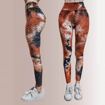 Tie Dye Leggings Women's High Waist Seamless Fitness Pants Tummy Workout Running Sports Leggings Female Hip-Lifting Leggins