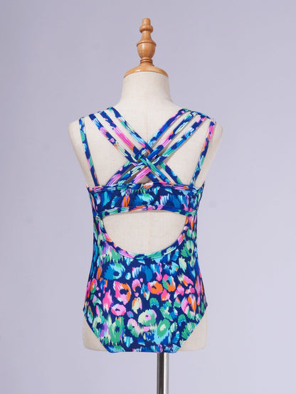 Kids Girls Print One-piece Swimsuit Fish Scales Mermaid Bodysuit Swimwear Pool Party Water Park Bathing Suit for Beach Vacation