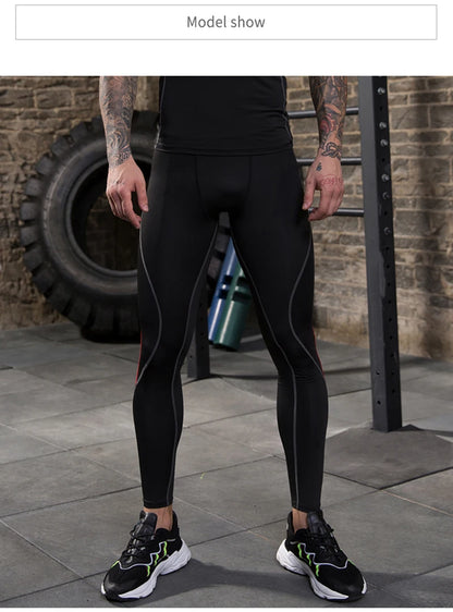 Men's Tights Compression Sport Pants Men Running Gym Leggings Training and Joggings Leggings  Soccer Tights Sports Pants for Men