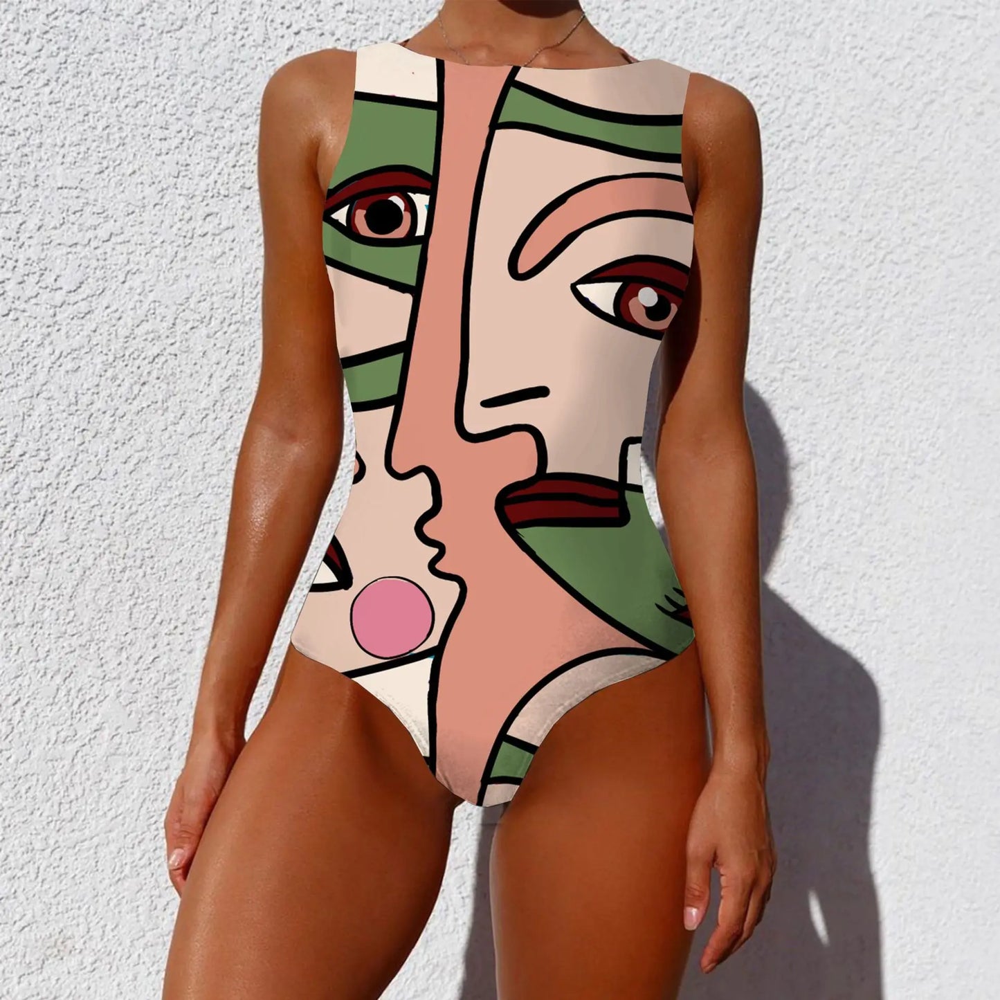 One Piece Swimsuit Women Swimwear Monokini Long Sleeve Printed Floral Female Bathing Suit Surfing Bodysuit Swim Wear Beach