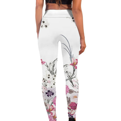 Gym Sports Multi Prints Available Leggings For Women Birds & Butterflies