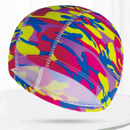 Men Women Fabric Swimming Caps Multi Colors Patterns Printed Swim Pool Water Sports Bathing Hat Elastic Nylon Swim Cap for Adults