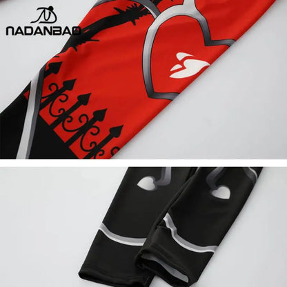 Heart Shape Digital Printing Nine Points Sport Trousers Fashion Women's Yoga High Waist Tight Hips Casual Leggings