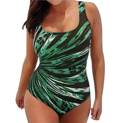 Colour Print One Piece Large Swimsuits Body Closed Plus Size Swimwear Female Bathing Suit For Pool Beach Women's Swimming Suit