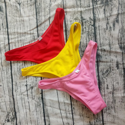 Solid Bikini Brazilian Swimsuit Women Bikini Set Off Shoulder Swimwear Female Swimming Bikini