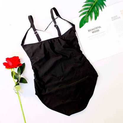 One-piece Large Size Swimwear With Push Up Women Plus Size Swimsuit Closed Body Female Bathing Suit For Pool Beach Wear