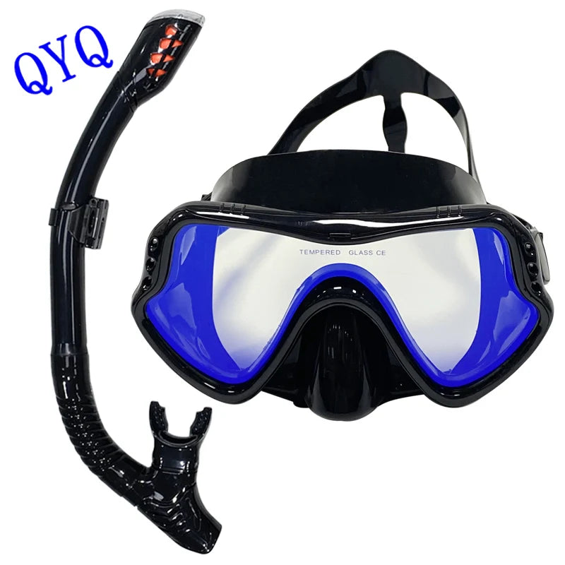 Professional diving mask snorkeling suit adult silicone skirt  goggles glasses swimming equipment.