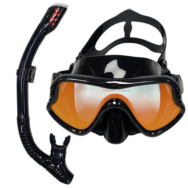 Professional diving mask snorkeling suit adult silicone skirt  goggles glasses swimming equipment.