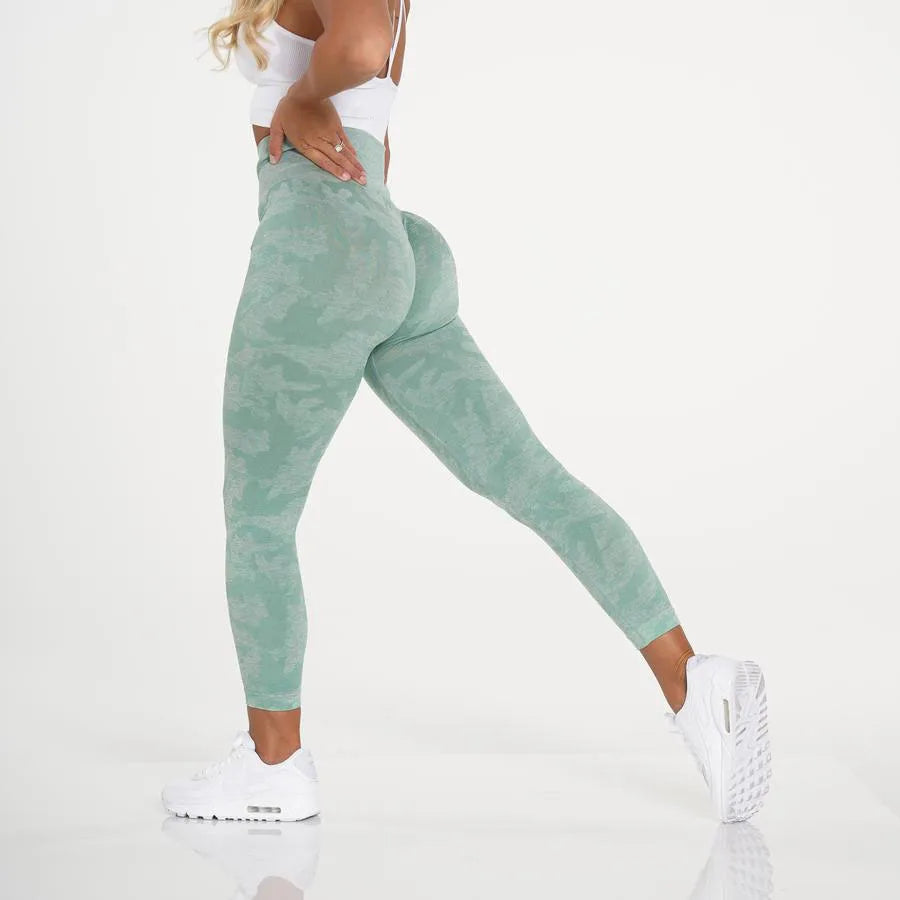 Seamless Workout Gym Leggings Women Camouflage Yoga Pant High Waist Scrunch Butt Fitness Tights 10 Colors XS Sportswear
