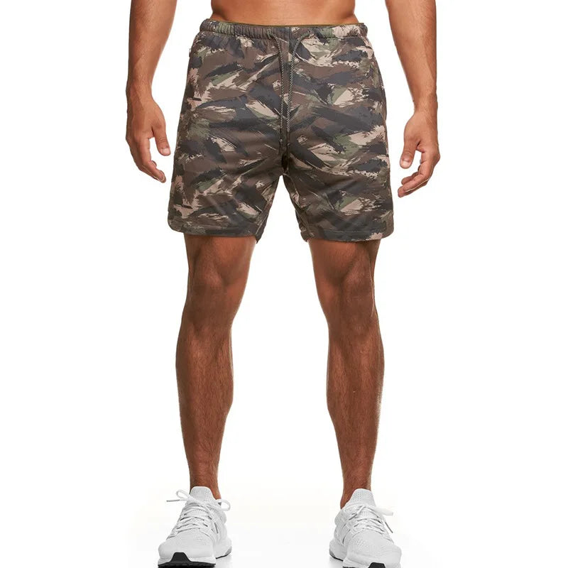 Camouflage Running Shorts Men Gym Fitness Sports Shorts Quick Dry Swim Beach Shorts Jogging Training Short Pants Male Sweatpants