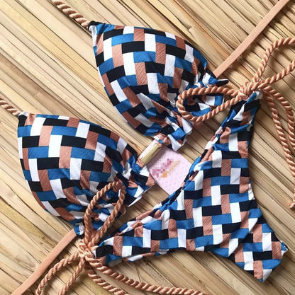 Bikinis Set Women Swimsuit Bandage Two-Piece Swimwear Brazilian Biquínis Beachwear Bathing Suit