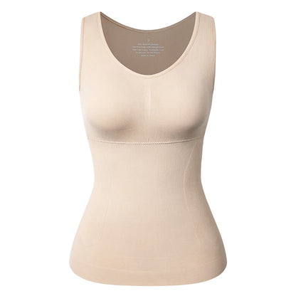 Tank Tops for Women with Built in Bra Shelf Bra Casual Wide Strap Basic Camisole Sleeveless Top Shaper with Removable Bra
