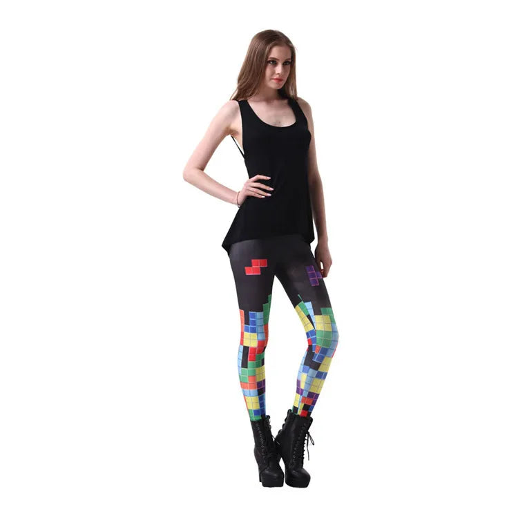 Women Legging Tiger Shark Star Art Printing Fitness leggings Fashion Slim High Waist Leggings Woman Pants Christmas Gift