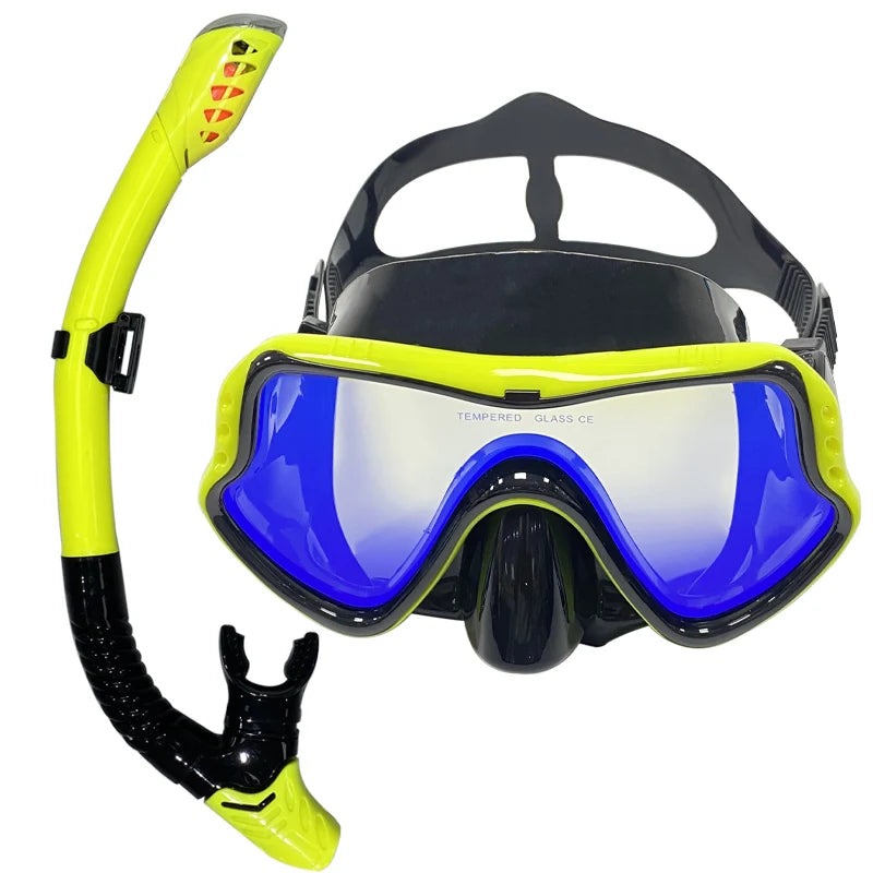 Professional diving mask snorkeling suit adult silicone skirt  goggles glasses swimming equipment.
