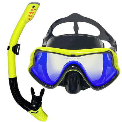 Professional diving mask snorkeling suit adult silicone skirt  goggles glasses swimming equipment.