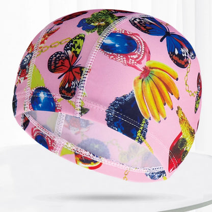 Men Women Fabric Swimming Caps Multi Colors Patterns Printed Swim Pool Water Sports Bathing Hat Elastic Nylon Swim Cap for Adults