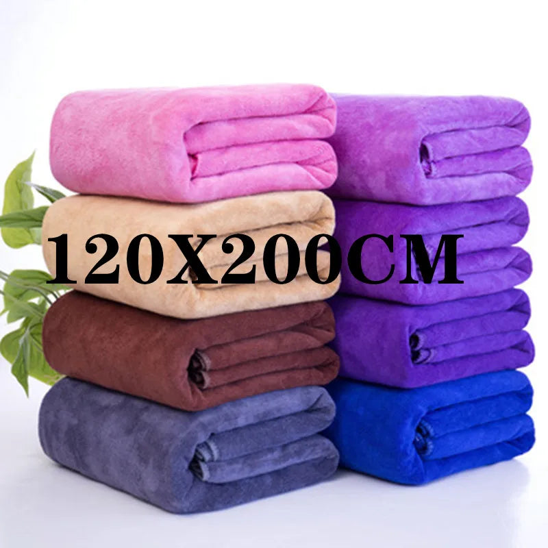Larger thicker increase microfiber bath towel, absorbent ,quick-drying, super soft hotel bath towel to wear bath towel