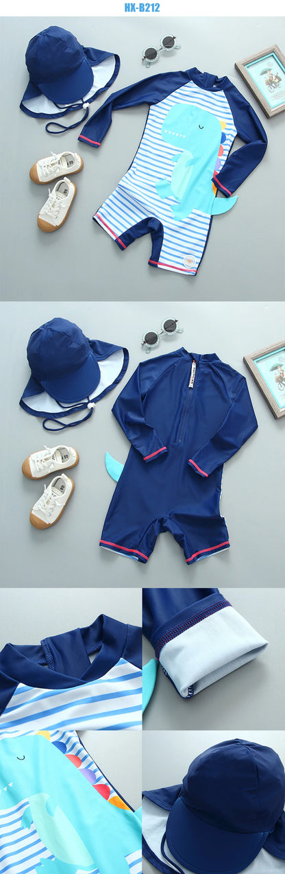 Boys Swimwear and Swimming Trunks Baby Bathing Suit UPF50 UV Protection Boy's Swimsuit Cartoon Children's Rashguard Beach Wear