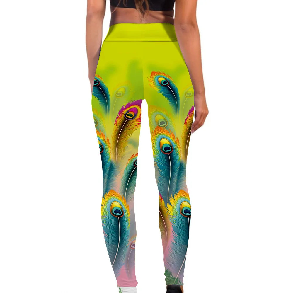 Gym Sports Multi Prints Available Leggings For Women Birds & Butterflies