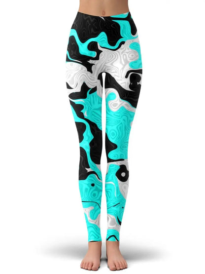 Colorful psychedelic Style Fashion Women Leggings Fashion 3D Printed Paint Leggings Elastic Female Skinny Leggings