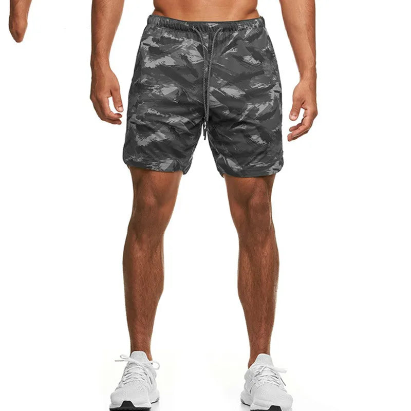 Camouflage Running Shorts Men Gym Fitness Sports Shorts Quick Dry Swim Beach Shorts Jogging Training Short Pants Male Sweatpants