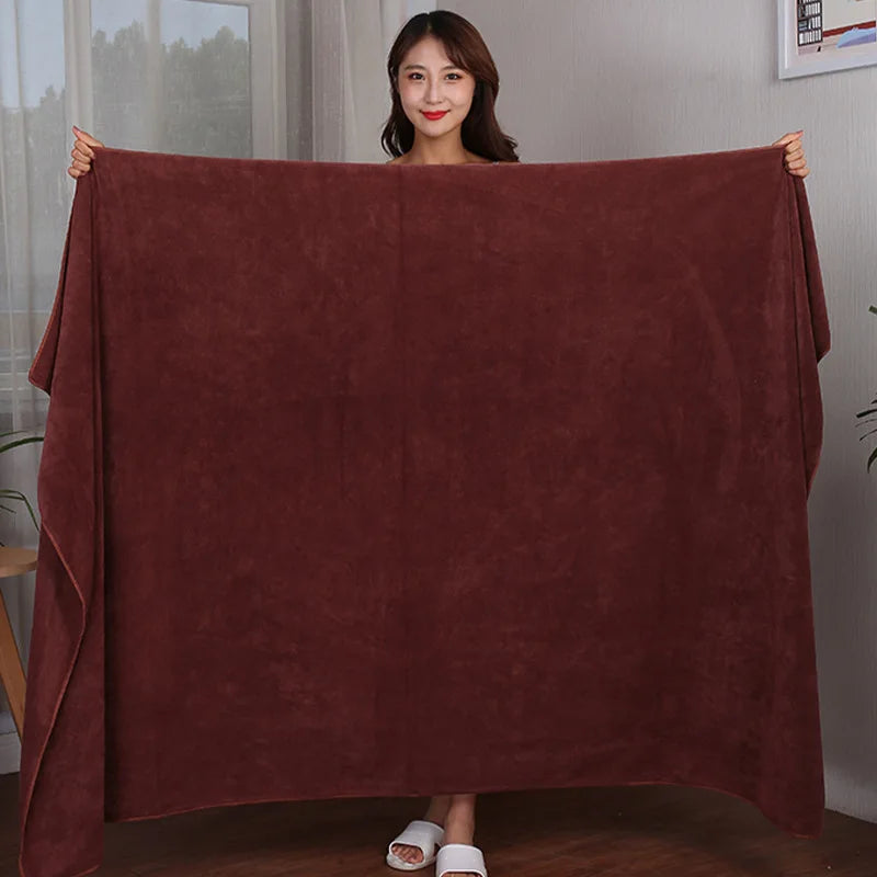 Larger thicker increase microfiber bath towel, absorbent ,quick-drying, super soft hotel bath towel to wear bath towel