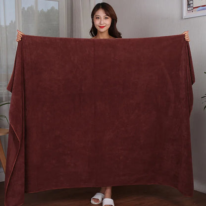 Larger thicker increase microfiber bath towel, absorbent ,quick-drying, super soft hotel bath towel to wear bath towel