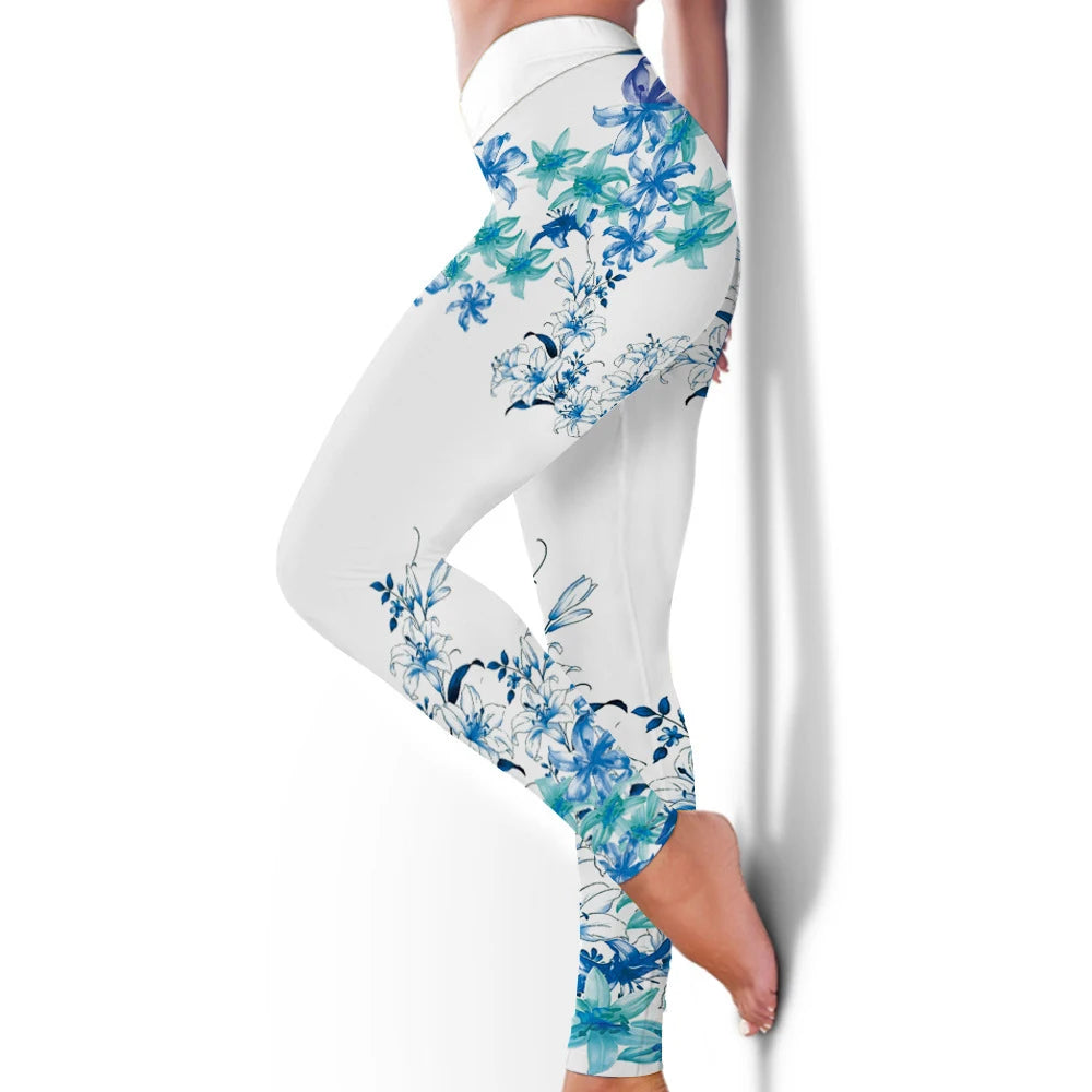 Gym Sports Multi Prints Available Leggings For Women Birds & Butterflies