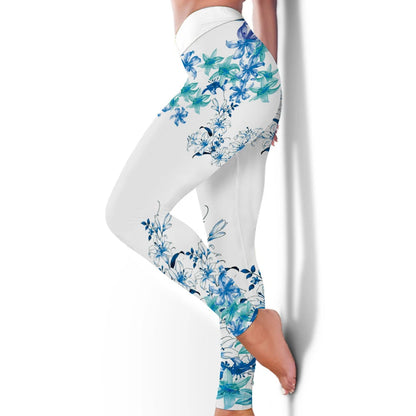 Gym Sports Multi Prints Available Leggings For Women Birds & Butterflies