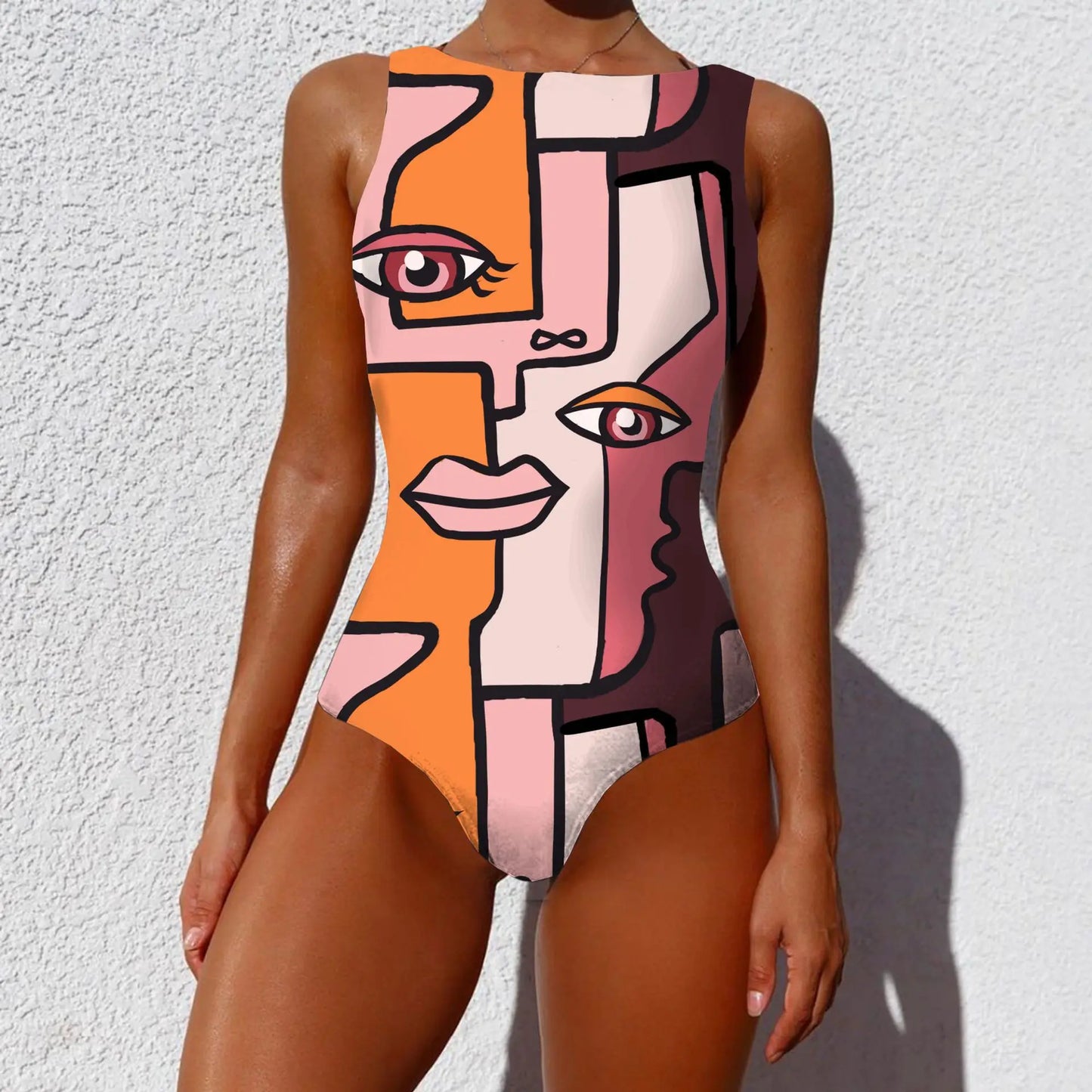 One Piece Swimsuit Women Swimwear Monokini Long Sleeve Printed Floral Female Bathing Suit Surfing Bodysuit Swim Wear Beach