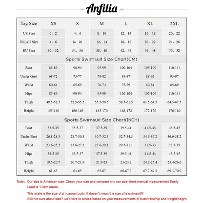 Anfilia Women One Piece Swimsuit Printed Sport Swimwear Ladies Colorblock Bathing Suit Monokini Bikini