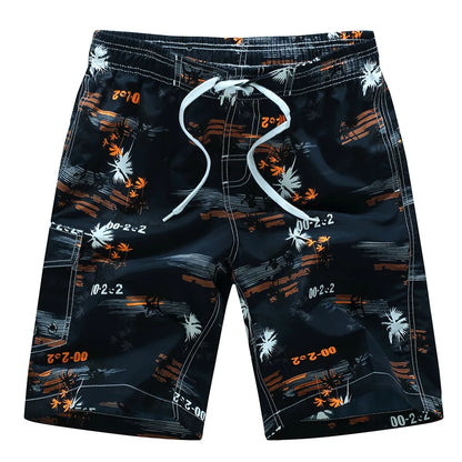 Summer Men Quick-drying Beachwear Plus Size Swimsuit Shorts Male Fashion Casual Loose Hawaii Printing Surf Board Shorts