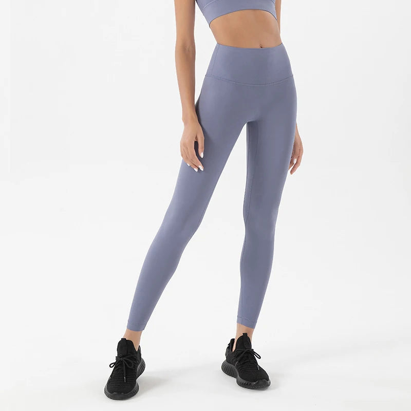 Nylon Leggings Women's Pants Yoga Sport Fitness Gym High Waist Elastic Breathable Leggings For Fitness Womens Clothing