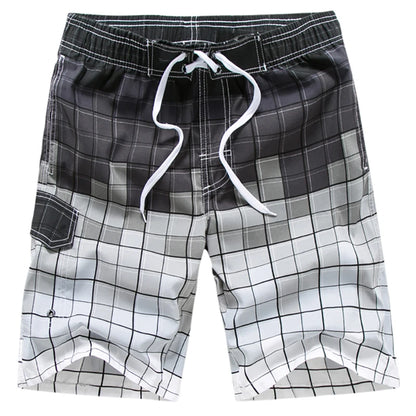 Summer Men Quick-drying Beachwear Plus Size Swimsuit Shorts Male Fashion Casual Loose Hawaii Printing Surf Board Shorts