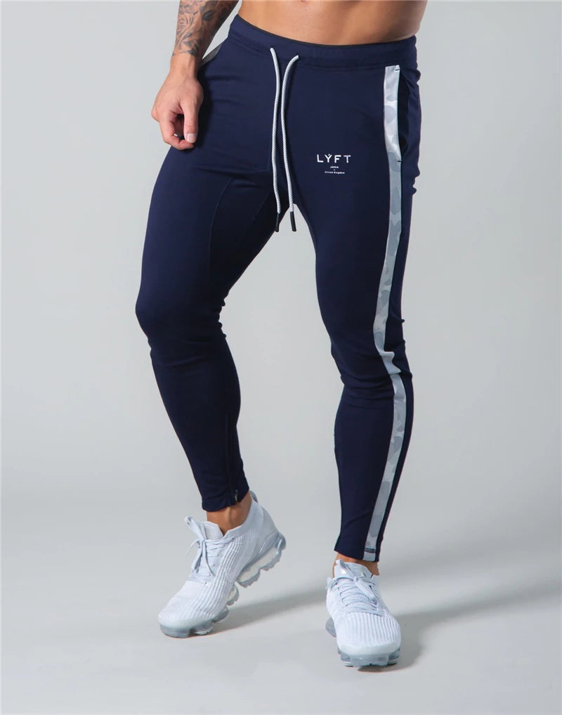 JP&UK Cotton Gym Pants Men Slim Fit Running Jogging Pants Mens Bodybuilding Sweatpants Training Sport Pants Fitness Trousers