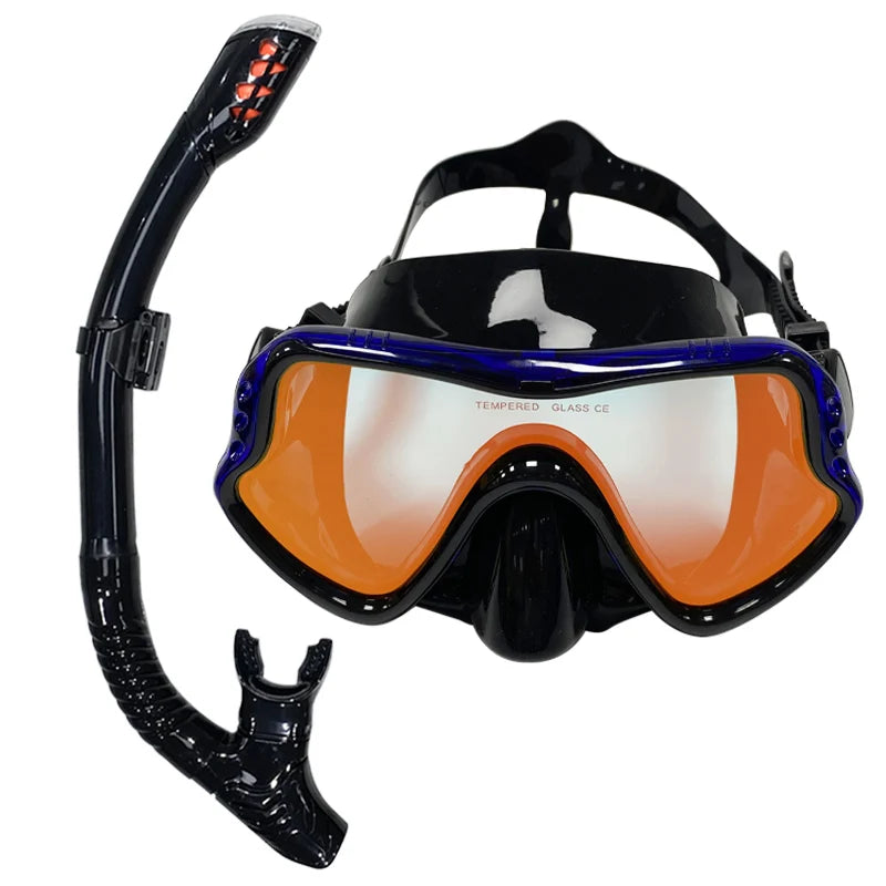 Professional diving mask snorkeling suit adult silicone skirt  goggles glasses swimming equipment.