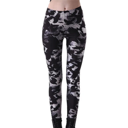 Women Legging Tiger Shark Star Art Printing Fitness leggings Fashion Slim High Waist Leggings Woman Pants Christmas Gift