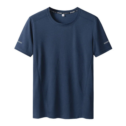Plus Size 6xl 7xl 8xl 9xl Summer Big Tops Tees Quick Dry Slim Fit T-shirt Men Sport Mesh Short Sleeve Oversized Men's T Shirts