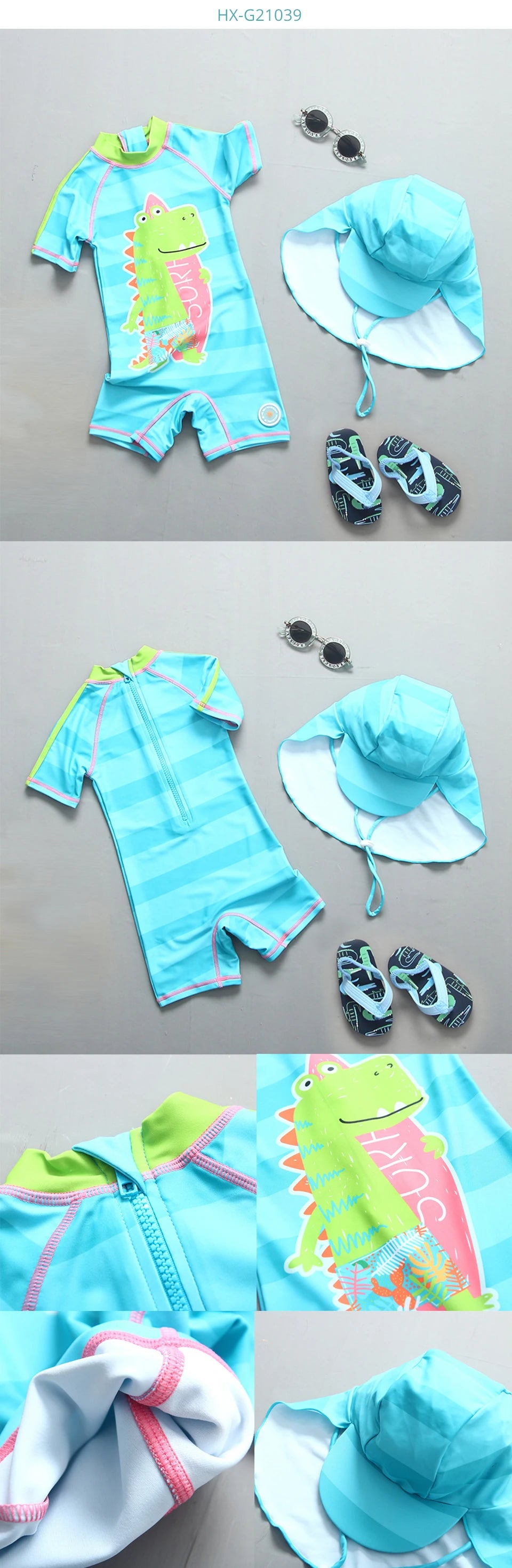 Boys Swimwear and Swimming Trunks Baby Bathing Suit UPF50 UV Protection Boy's Swimsuit Cartoon Children's Rashguard Beach Wear