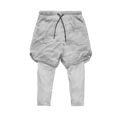 Men’s 2 In 1 Running Pants Jogging Quick Drying Training Sport Pants Double Layer Sweatpants Beach Board Gym Fitness Pant