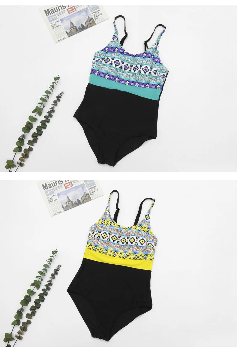One-Piece Large Swimsuits Closed Female Plus Size Swimwear For The Pool Swim Bather Beach Body Bathing Suits Women