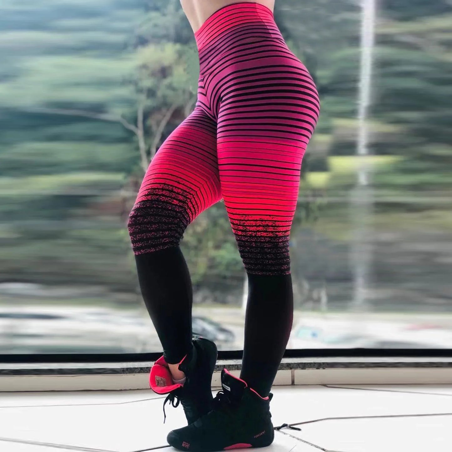 Plus Size Sport Leggings Women High Waist Yoga Pants Fitness Running Seamless Leggings Push Up Workout Training Tight Gymwear
