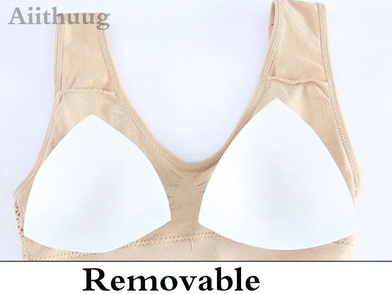 6XL Racerback Sports Bra for Women - Comfortable Sleep Bra Seamless Workout Yoga Bra Plus Size Breathable Mesh Workout