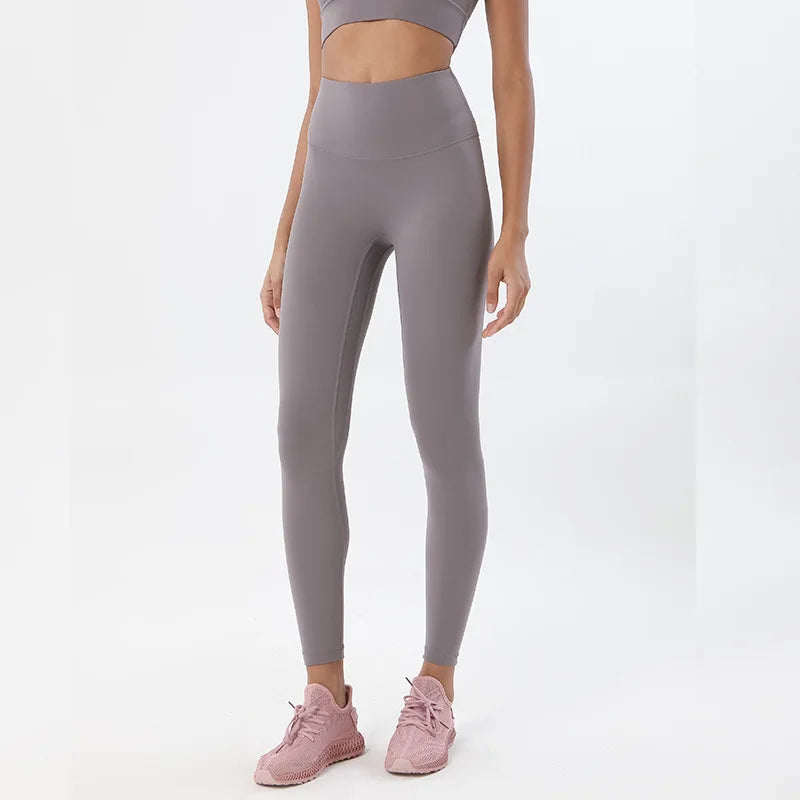 Nylon Leggings Women's Pants Yoga Sport Fitness Gym High Waist Elastic Breathable Leggings For Fitness Womens Clothing
