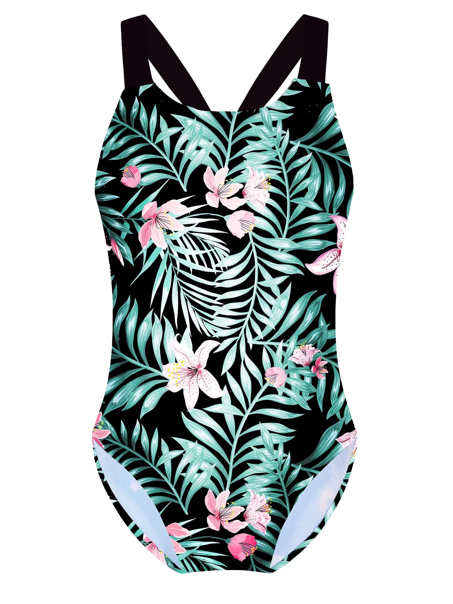 4-16Y Sleeveless One-Piece Swimsuit for Little and Big Girls with Cartoon Pattern Printing Swimwear Children Bathing Beach Wear