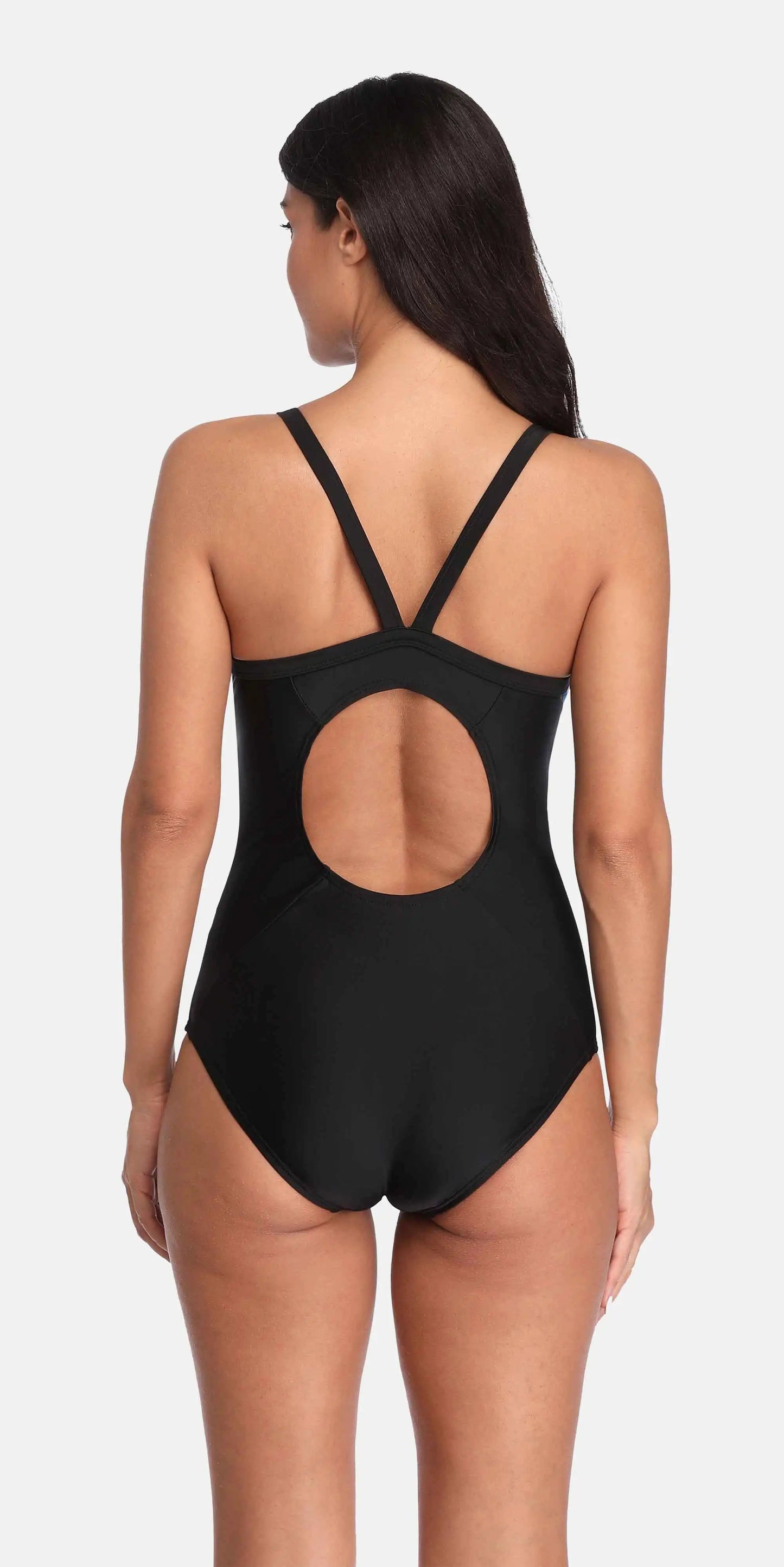 Anfilia Women's One Piece Sports Swimwear Colour Flash Swimsuit